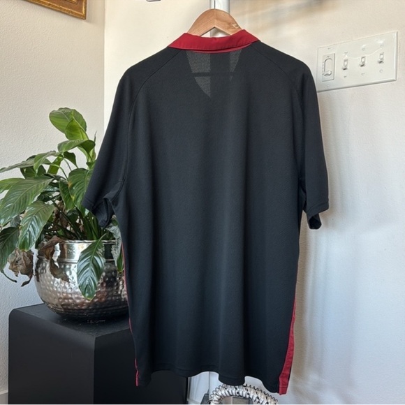 Nike Dri Fit Men’s Arkansas Razorbacks SS Polo Shirt Sz XL Black Red - Picture 7 of 9